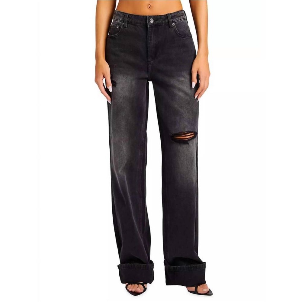 SER.O.YA Margot Mid Rise Slouchy Boyfriend Cuffed Jeans
